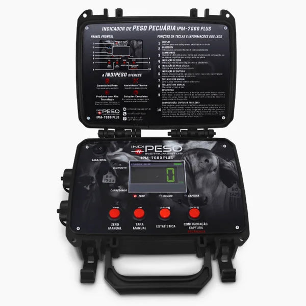 Barra digital  IPM-7000 com Bateria | Pecuária PLUS com Bluetooth e App