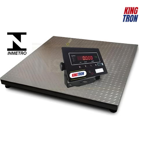 Balança Digital Inmetro 2500kg 500g Plataforma 120x120