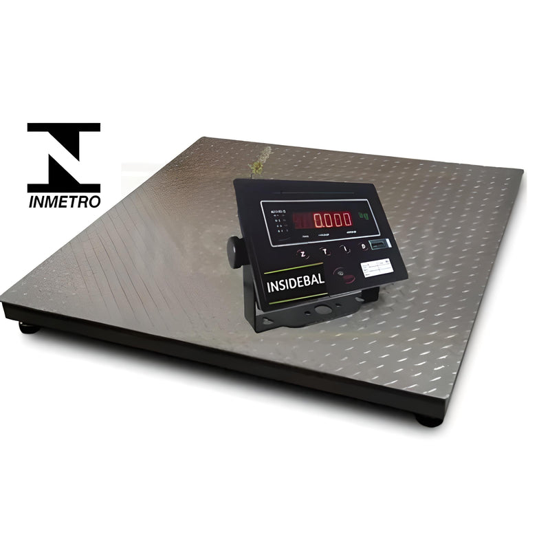 Balança Digital Inmetro 2500kg 500g Plataforma 120x120